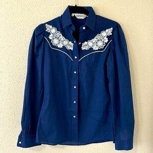 Nashville Navy Blue Western Blouse